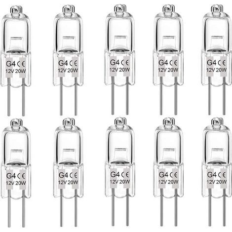 Halogen bulb, halogen bulb for cooker hood, G4 halogen lamp, dimmable, 12V 20W, 10 pieces (1/5)