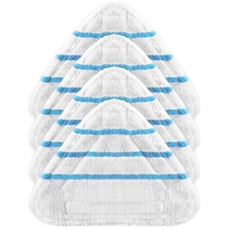 4 Housses Balai Vapeur Compatible avec Silvercrest Lidl, Lingettes Microfibre Lavables pour Nettoyeur Vapeur, Accessoires Sol Dur Parquet Carrelage (1/4)