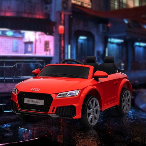 Elektroauto für Kinder von 3–5 Jahren, lizenziertes Audi TT-Modell mit Fernbedienung und LED-Scheinwerfern, 102 x 60 x 44 cm, Rot (1/5)