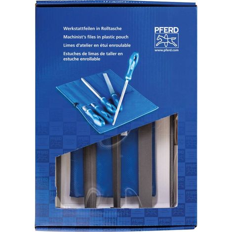 PFERD 11801542 SET de limes d'atelier Hieb 2 dans un sac à roulettes en PVC avec carton d'emballage Longueur 250 mm 1 pc(s) C614421 (1/4)