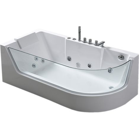 Baignoire hydromassage Verre Panoramique 170 X 80 cm 12 jets – Lotus (1/5)