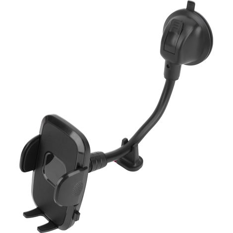 Support de téléphone de voiture avec tuyau extensible, rotation à 360°, ventouse pour téléphones portables et GPS de 5 à 9 cm de large. (1/5)