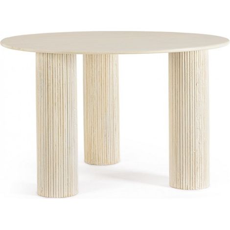 Tavolo "Dacca" in legno di mango 120x77 -Panna (1/5)