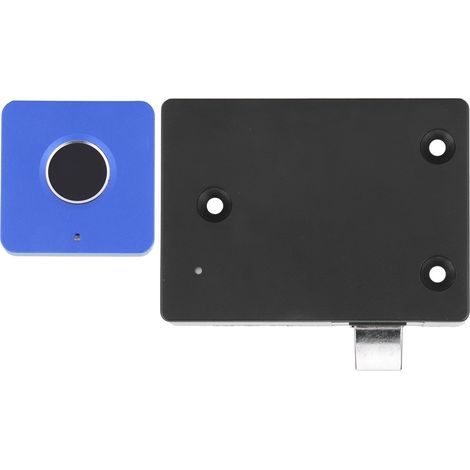Home Smart Fingerabdruckschloss aus Aluminiumlegierung, kleines blaues quadratisches elektrisches Schloss für Schrankschubladen. (1/5)