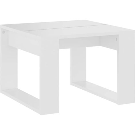 vidaXL Tavolino Bianco 50x30x50 cm in Legno Multistrato (1/5)