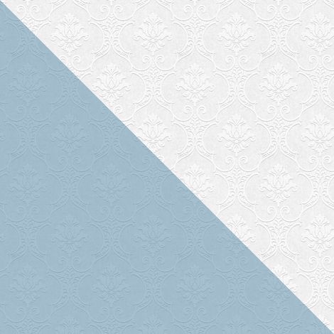 Papel pintado barroco Profhome 354771 papel pintado no tejido para pintar texturado de estilo barroco mate blanco 26,5 m2