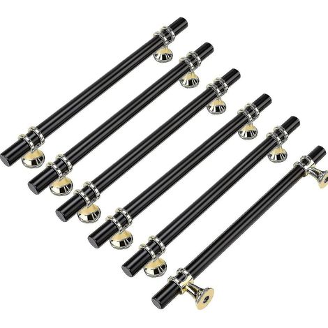 Lot de 6 poignées de placard de cuisine avec vis - Alliage de zinc - Entraxe de 192 mm (1/5)