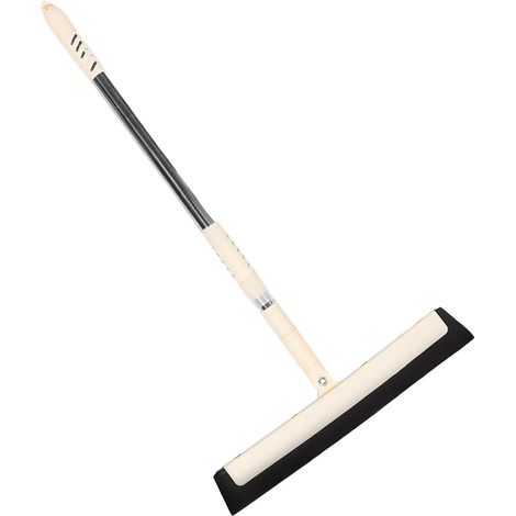 Raclette Nettoyant Multi-Usage pour Sols et Vitres, Acier Inoxydable et PP, Pivotante à 180°, Beige, Conçue pour Nettoyer Cheveux, Huile et Déchets en Salle de Bain (1/5)