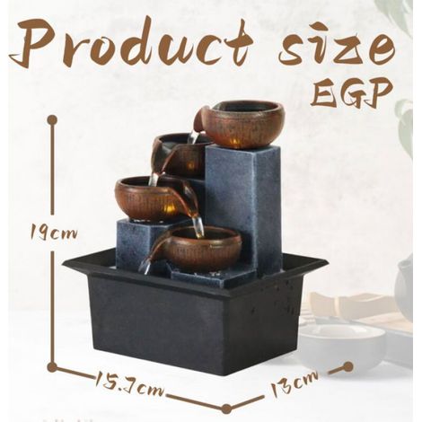 Fontaine De Bureau - Pompe Submersible Incluse - Pour Espace Intérieur Maison Ou Bureau - 1 Unite (1/5)