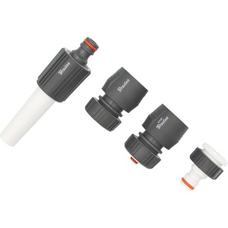 Sprühset für Gartenschlauch 4-teilig 1/2" Schnellkupplung Sprühdüse Wasserhahnanschluss Bewässerungsset Bradas WHITE LINE SOFT WL-S5500-12K (1/4)