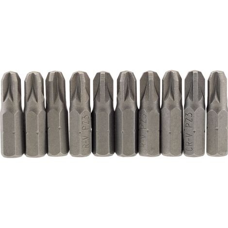 Draper 64057 PZ Type Insert Bit, 1/4"" Hex, 25mm Long, No.3 (Pack of 10) (1/5)