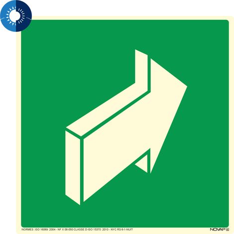Panneau photoluminescent HD Poussez- rigide 200x200mm - 4055466