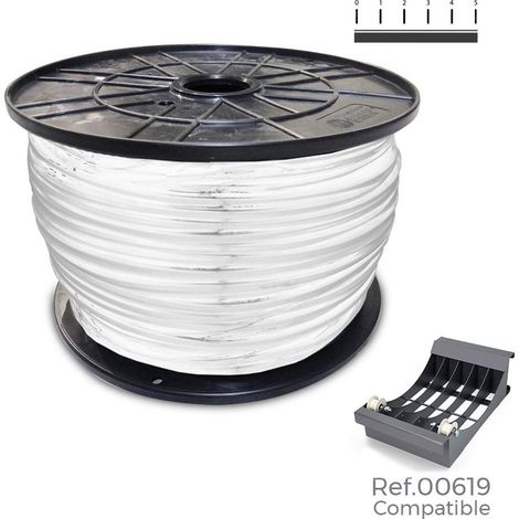 Avvolgicavo per tubo acrilico bianco 1kv 3x2,5mm bobina grande 150m
