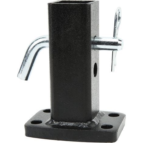 Attelage de remorque avec tube de fixation antirouille, revêtement en plastique robuste et résistant, connexion stable pour camping-cars. (1/5)