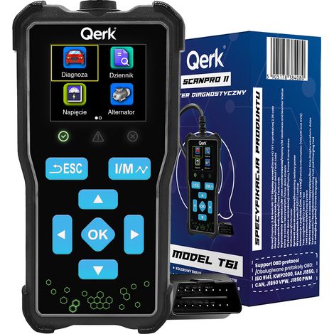 Interfaccia diagnostica OBD2 Qerk T61 Menu polacco Tester OBD Scanner di errori (1/5)