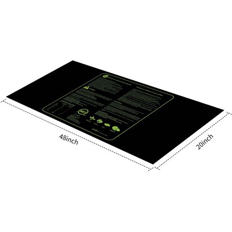 100-W-Heizmatte für Sämlinge, robust und wasserdicht, ideal für Blumen, Obst und Gemüse. Digitale Unterstützung für Wachstum, Keimung und Vermehrung von Sämlingen (122 x 51 cm). Wärmende Hydrokultur-H (1/2)