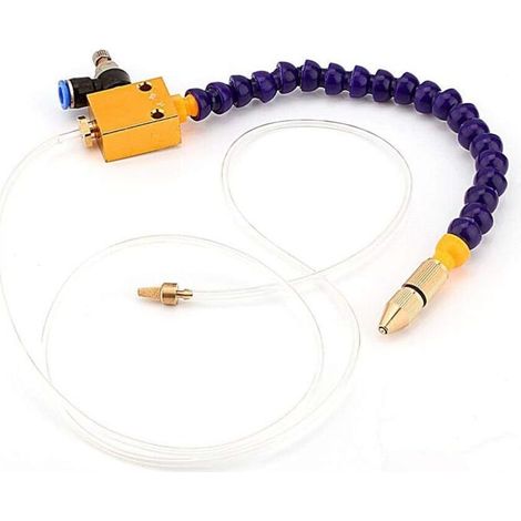 Tubo flessibile metallico per nebulizzazione di fluido lubrificante e di raffreddamento, utilizzato in macchine fresatrici e rettificatrici CNC. (1/4)