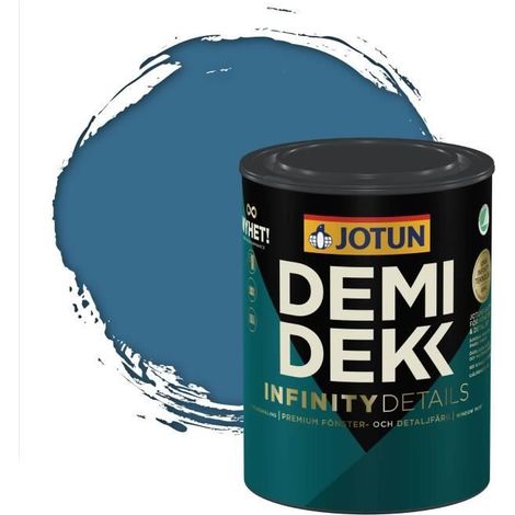Peinture Bois - JOTUN - Lasure Opaque Satinée - RAL 5007 - Bleu Brillant - 0,75L (1/2)