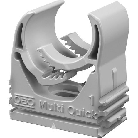 OBO Bettermann Abrazadera Multi-Quick 15-19mm Poliamida gris claro RAL 7035, 2153106