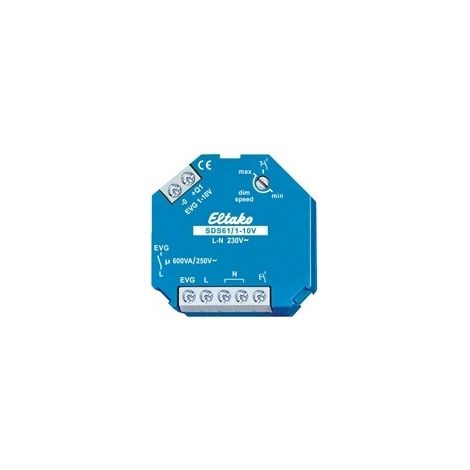 Eltako SDS61/1-10V atenuador azul para carril DIN (1/2)