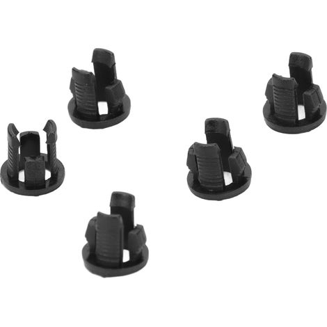 Lot de 200 supports de fixation pour LED en plastique, culot à diode, clip de montage, douille de panneau 5 mm, noir (1/5)