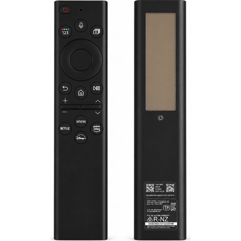 Télécommande Bluetooth à commande vocale solaire pour TV Samsung, Compatible BN59-01385D, USB-C, Noire (1/5)