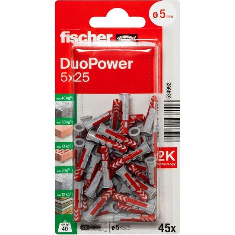 FISCHER 534992 DuoPower 5x25, 45 Stk
