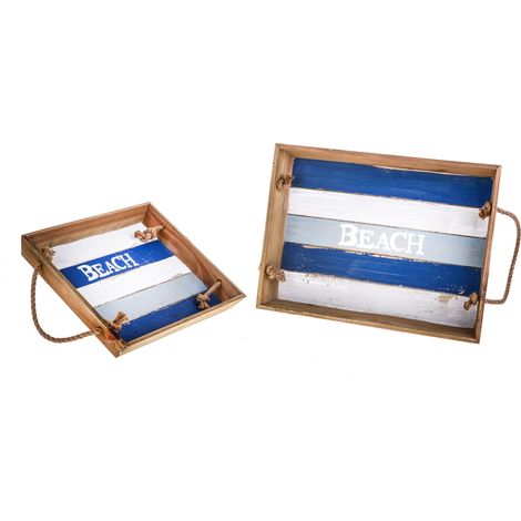Set 2 Vassoi Beach H 44 cm