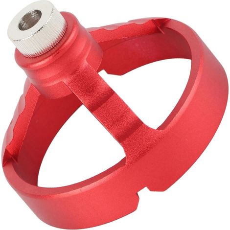 Gabarit de guide de foret 5/6/7/8/9/10 mm Outil de travail du bois Localisateur de guide de poinçon Fixation de perçage vertical (rouge)