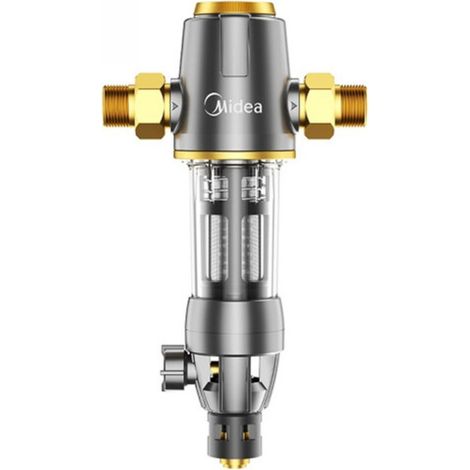 Prefiltro autolimpiante Midea 40µm/12'' – filtración rápida y reutilizable para toda la casa