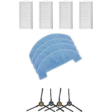 Kit de pièces détachées pour aspirateur robot ILIFE A20 T20S V3x et Polaris PVCR 3600 : lingettes de nettoyage, brosses latérales et filtres. (1/5)