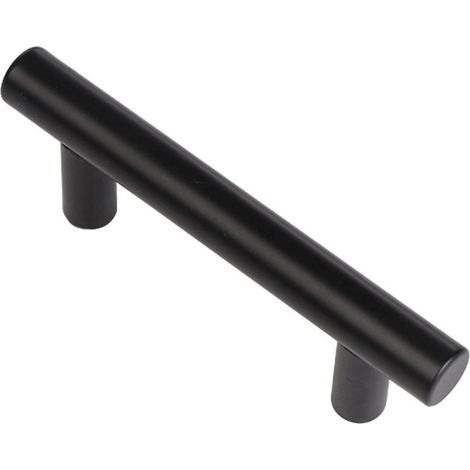 Lot de 20 poignee de meuble cuisine noir en acier inoxydable poignée meuble noir en T Bar Bâton Cuisine,Ø12mm (Hole Centers:192mm) (1/5)