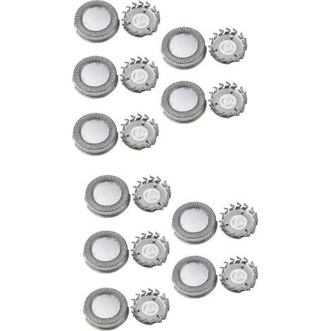10 Stück Klingenköpfe für Philips - Gitter und Zubehör für Trimmer Silber (1/5)