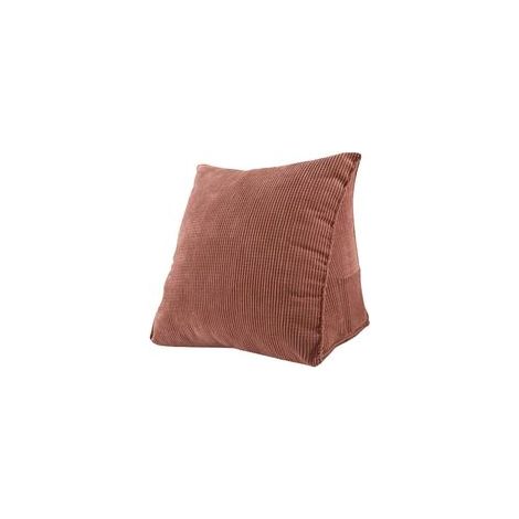 Oreiller de soutien lombaire en forme de coin pour lit, surélévation des jambes, marron (1/5)
