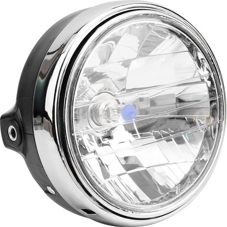 1 Kit Phare Avant Métal Noir 200mm 12V Pour Moto Honda CB400 CB500