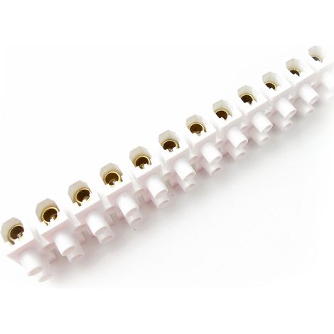 BeMatik - Bornier de câble électrique de section 10mm blanc (1/5)