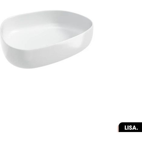 Vasque à poser avec siphon OFFERT LISA Blanc 48,5 × 12,5 × 36,5 (1/3)