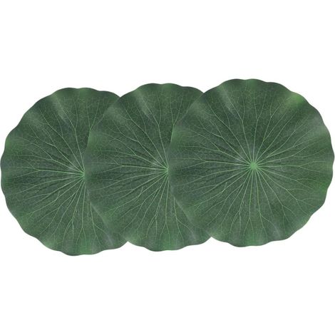 3 Feuilles de Lotus Flottantes - EVA - Déco Bassin et Aquarium - Naturelles (1/5)