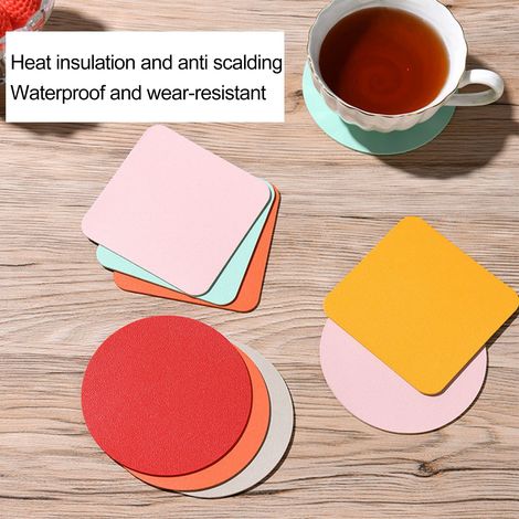 Sous-Plat - Rond Et Carré - En Tissu Souple Et Résistant - Antidérapant Et Imperméable - Pour Protection De Table - 1 Pièce (1/5)