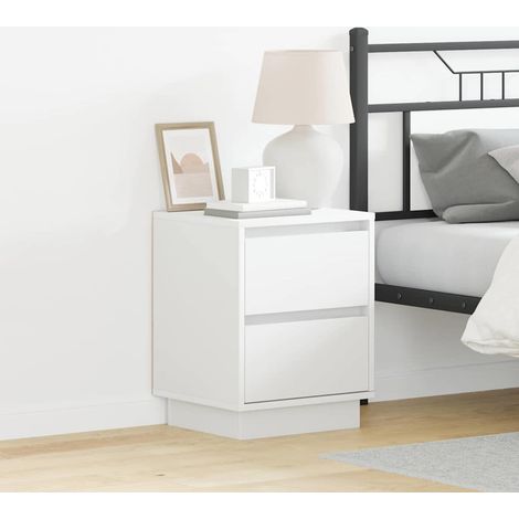 Nachttisch 2 pcs Weiß 39 x 34,5 x 50 cm Holzwerkstoff