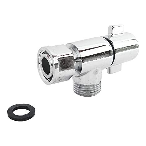 SOMATHERM FOR YOU - Rubinetto design WC 1/4 quadrato giro cromato M12 / 17 (3/8 '') - Dado Prigioniero 12/17 (3/8 '') (1/5)