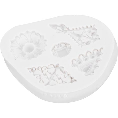 Fondantform mit Retro-Diamantmuster, graues Silikon für DIY-Kuchendekoration, Backwerkzeug, 50-611-B (1/5)