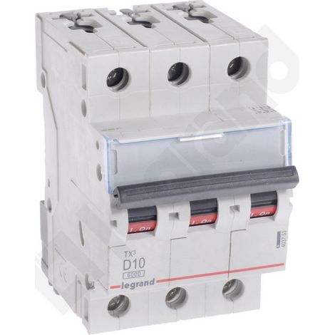 Disjoncteur 3P D 10A 6kA AC S303 TX3 403753