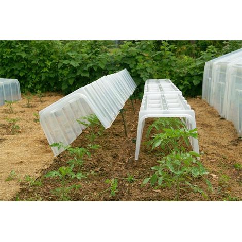 Lot de 3 rallonges serre tunnel rigide modul'o 40 – Dimensions 105x39x30 cm – Plastique translucide ultrarésistant – Pour forçage de plantations – Outils Et Nature
