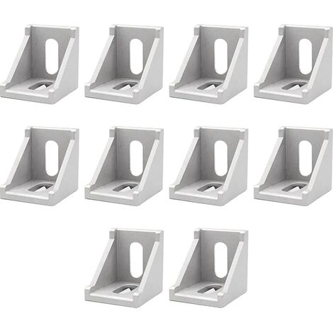 Winkel BefestigungEckwinkel, Aluminium Befestigungsmaterial Winkel Befestigung, Winkelverbinder Befestigung Aluprofil Eckwinkel (40x40- 10pcs)
