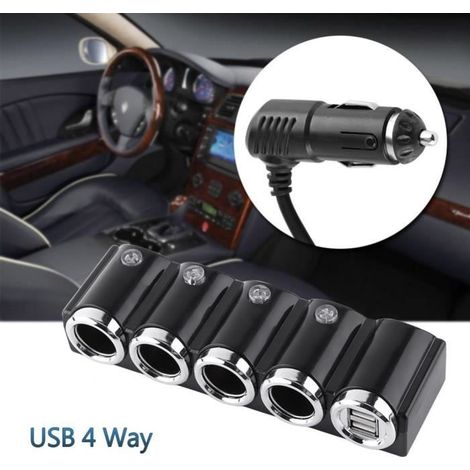 Chargeur Allume Cigare Multiprise Universel Voiture USB DC 12 V / 24 V (1/4)