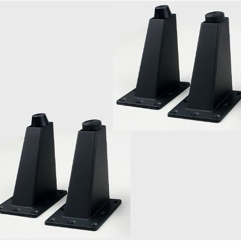 Pieds de meuble réglables noirs (80 mm) pour cuisine (4 unités) (1/5)
