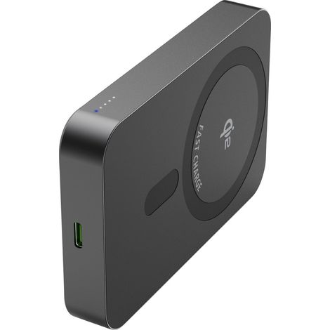 Hama Qi2 Wireless Power Pack, 10000mAh, induktiv Laden, Anthrazit Powerbank 10000 mAh Fast Charge U