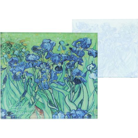 Carmani, posavasos de cristal de aprox. 11,5 x 11,5 cm - Van Gogh/Lirios (1/2)