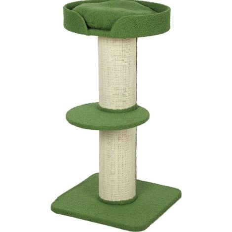 Árbol rascador para gatos de 91 cm con cama, plataformas y postes de sisal verde HOMVRA (1/5)
